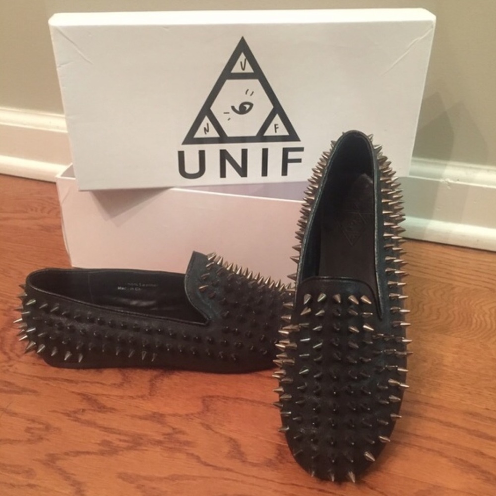 *re-list* UNIF Hellraisers Spiked Flat Loafer